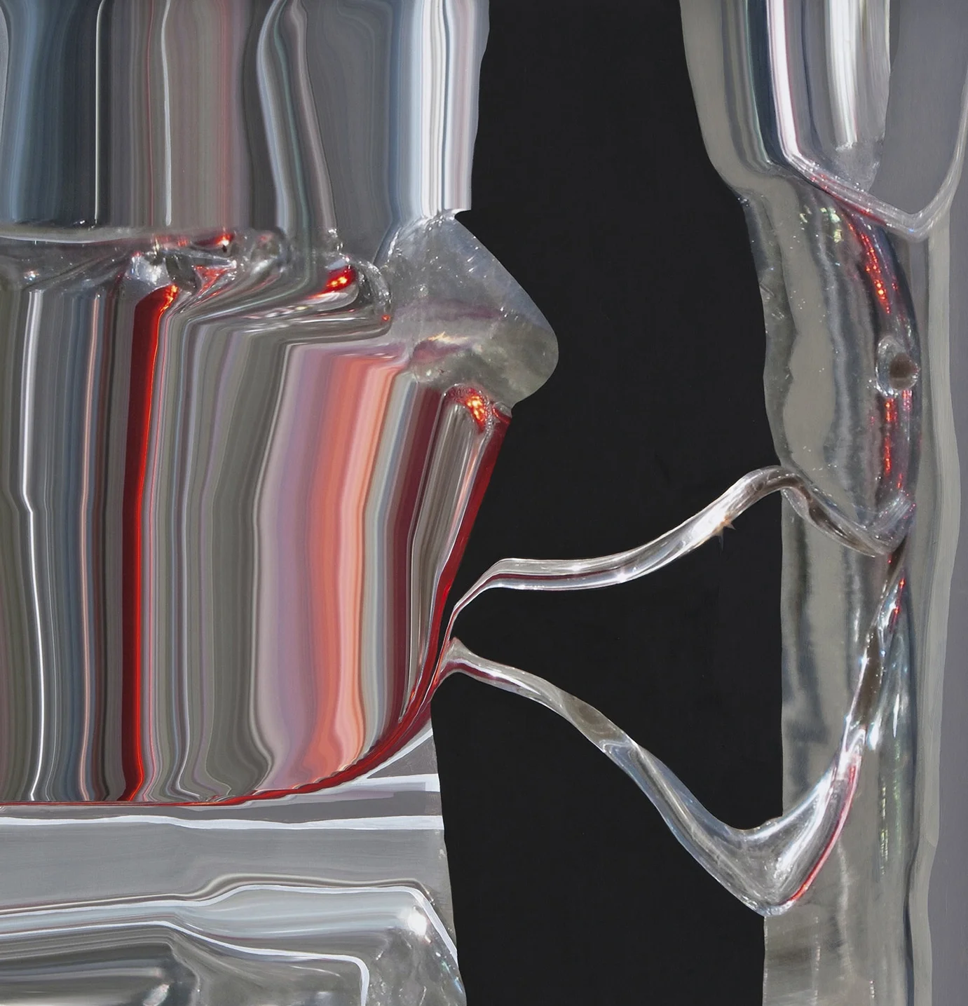   Duck, Duck.....   Digital print, oil on aluminum  24" x 24" 