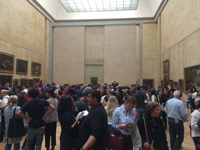 Of course no visit to France is complete without going to the Louvre. The Mona Lisa was surprisingly small and getting close to it was quite a task.