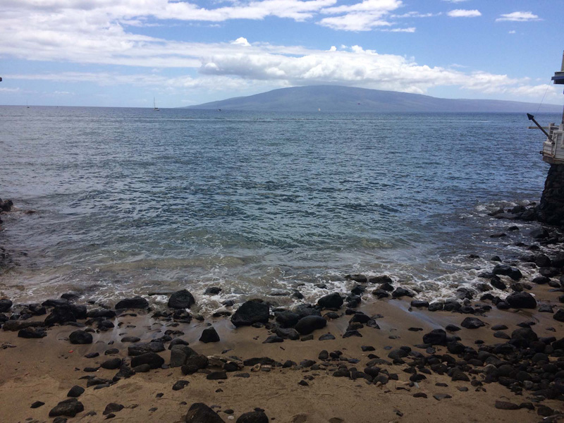 Molokai looming in the distance