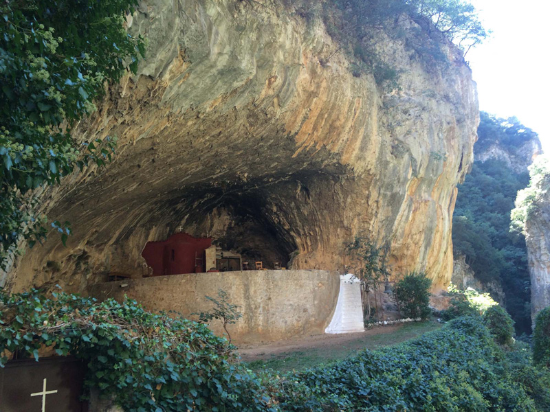 This church was built up into mountains when Greeks had to hide to practice their faith during the Turkish occupation.