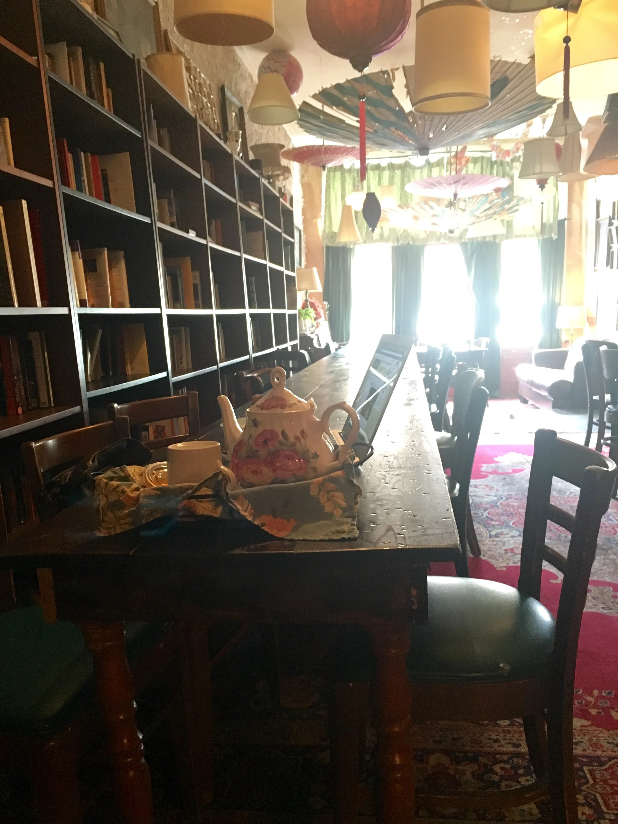 A favorite place for tea, people watching and writing.