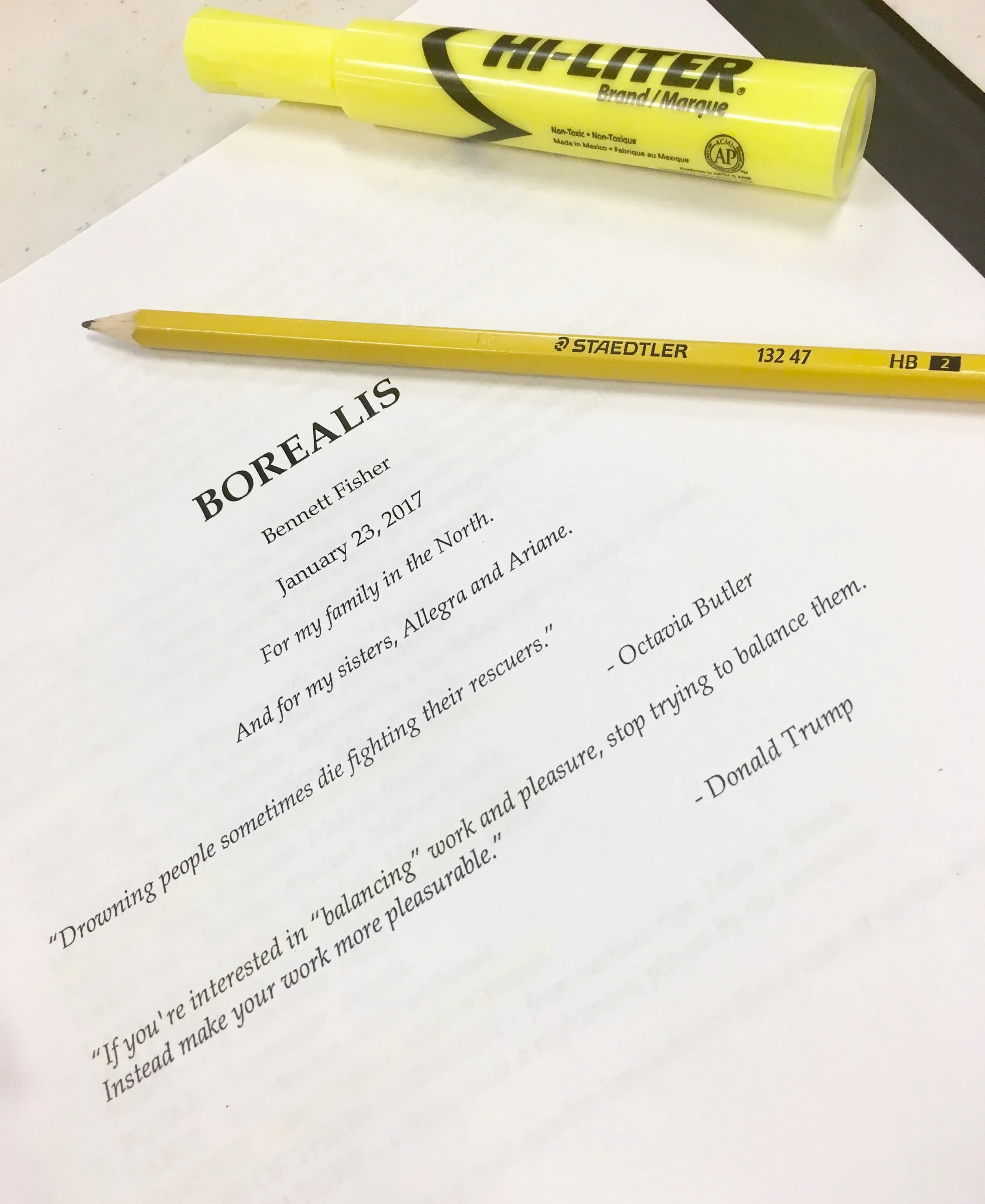 Yep, that's a Trump quote - this play was written pre-election.