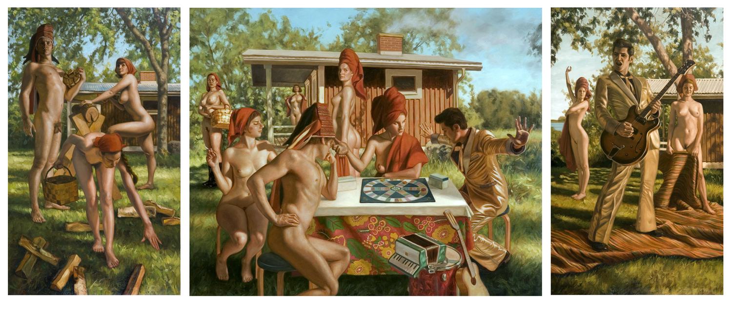 Rockin' out? Hanging out. Some stimulating music-inspired Nordic images by the Finnish painter Markku Laakso
