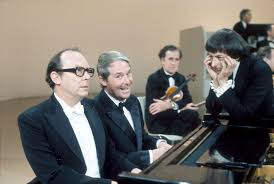 Morecambe and Wise working with Mr 'Preview'.