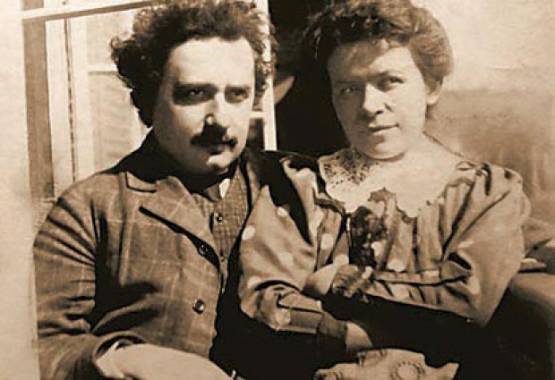 Albert Einstein with his wife, Mileva Marić, the brains behind the brains
