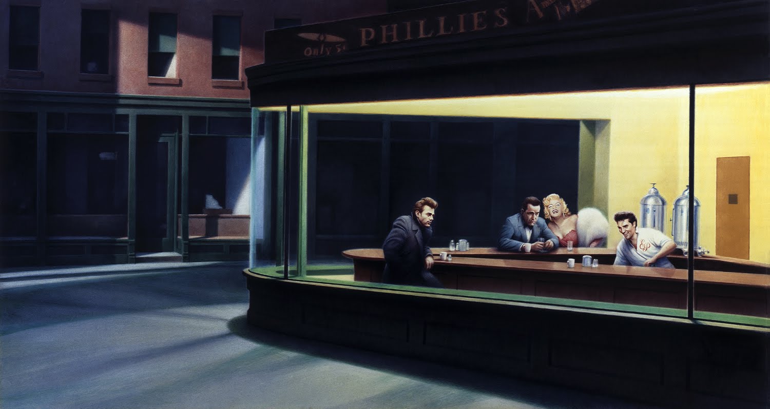 Edward Hopper's Boulevard of Broken Dreams, where film and music stars meet for a cuppa
