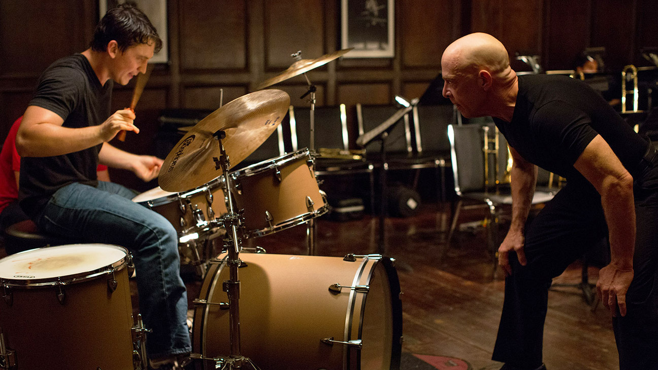 Getting things done in time. JK Simmons, right, in Whiplash (2013)