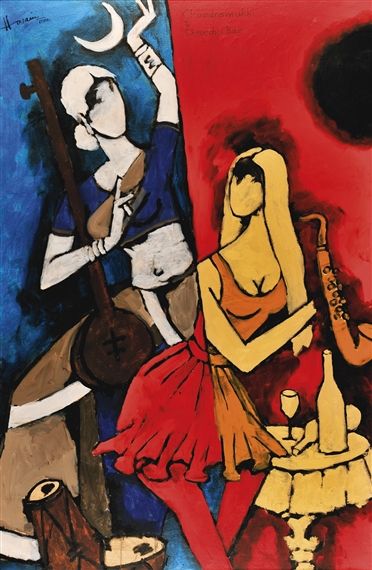 Women From Yemen by M.F. Husain