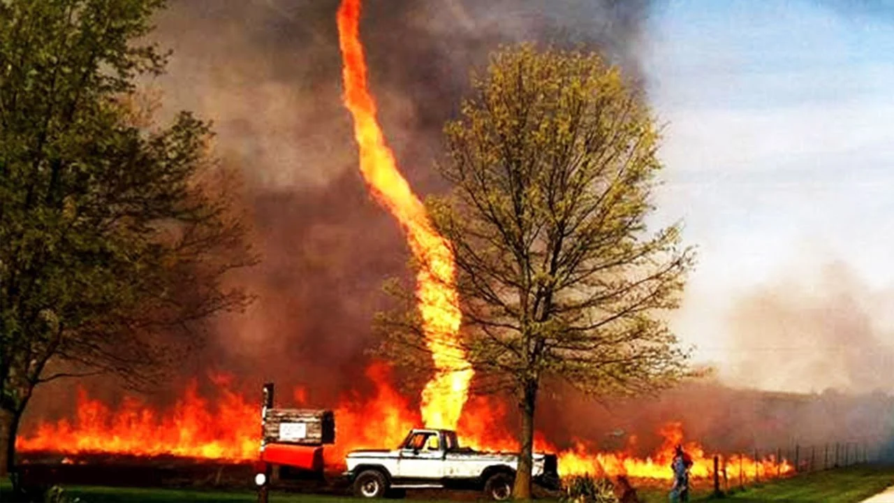 Fire tornado. Not fun.