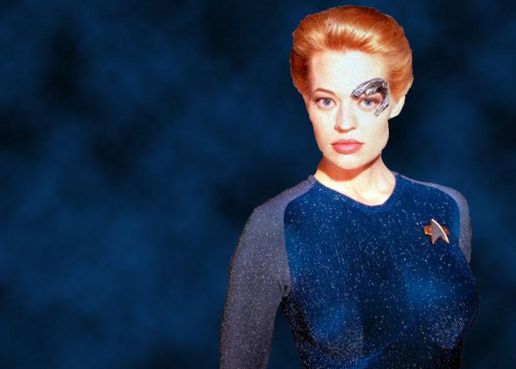 Seven of Nine. Innocent character, but definitely not innocently created.