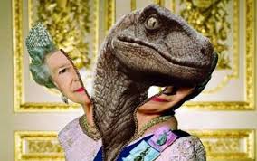 An entirely realistic photo of the Queen at leisure
