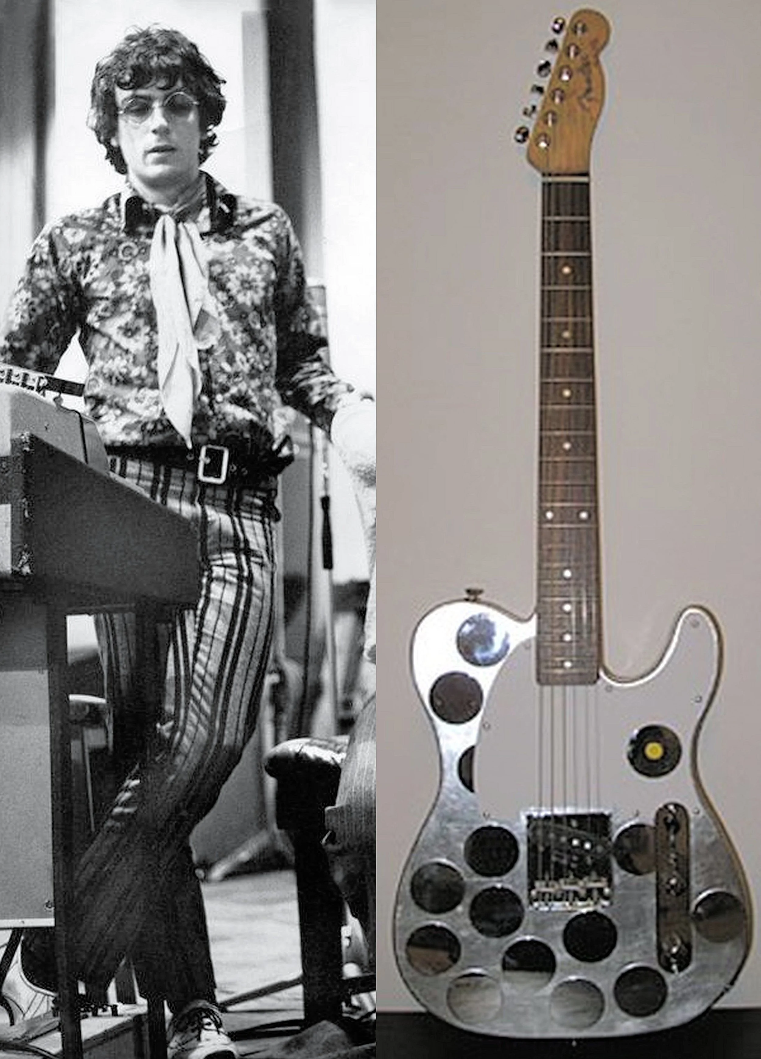 Syd Barrett and his favourite silver Fender