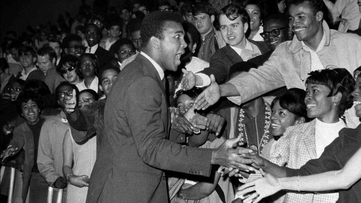 The articulate Muhammad Ali reaches out with his incomparable mix of seriousness and humour in 1968