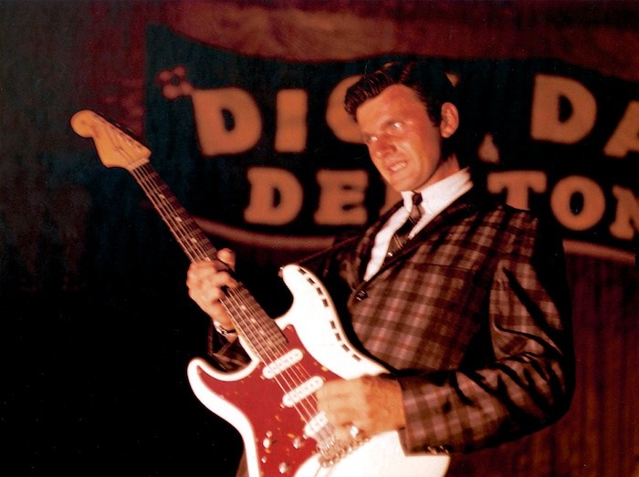 Dick Dale in the full 60s surf mode with the Del-Tones
