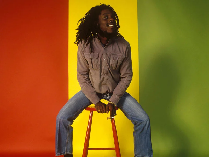 Dennis Brown … halfway up, halfway down