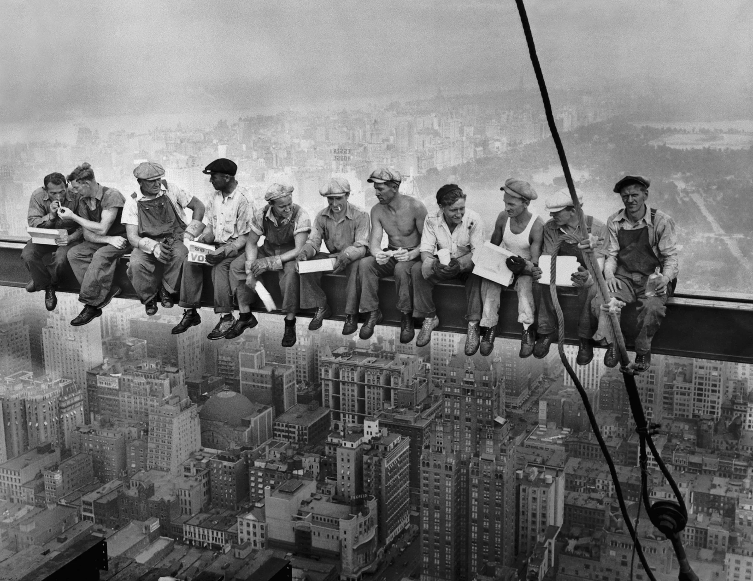 Hitting the heights. Lunch atop a Skyscraper , published in the New York Herald-Tribune, Oct. 2 1932
