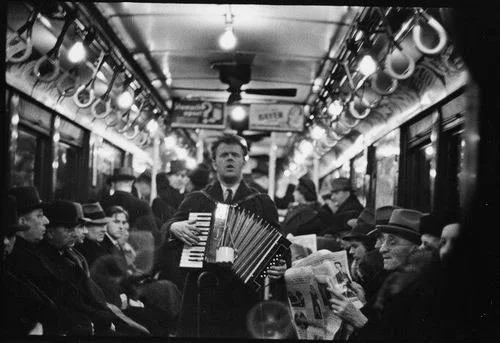 New York subway, 1940s, by Warren Evans