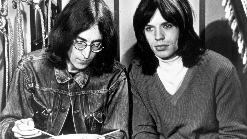 Hey you, get offa my girlfriend. Lennon and Jagger.