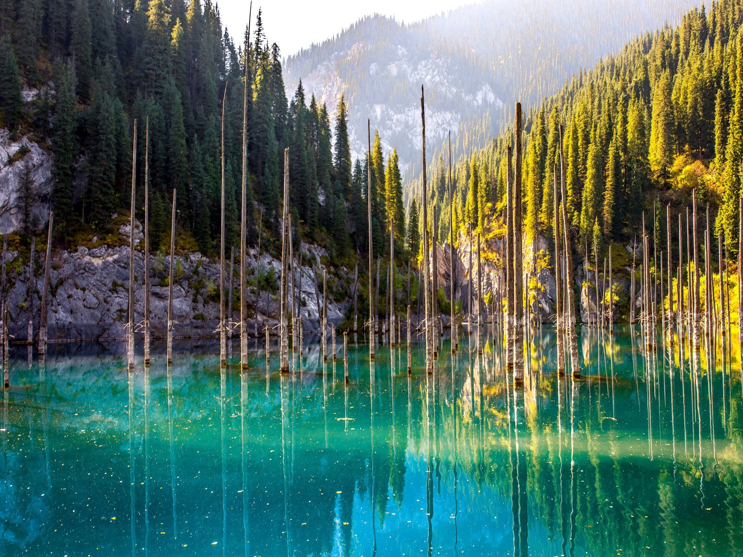 Lake Kaindy in Kazakhstan