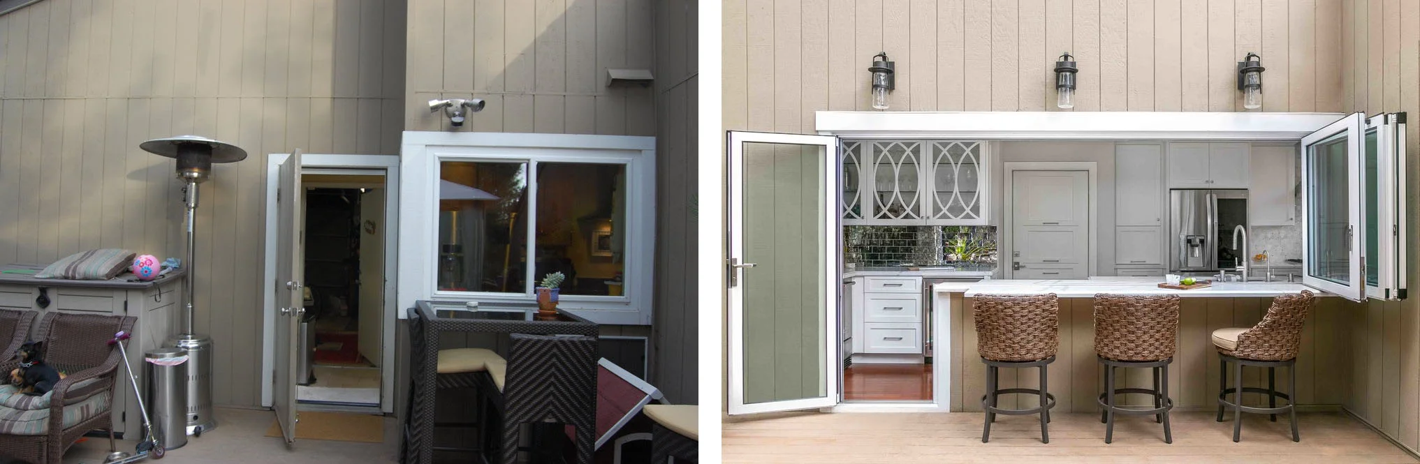 Kitchen Exterior Before & After