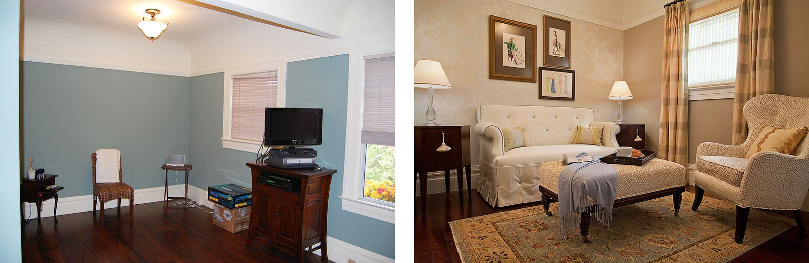 Sitting Room Before & After