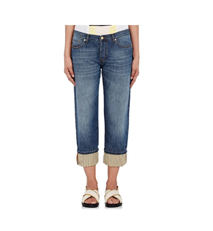 The Subtle Style Marni Cuffed Linen Lined Boyfriend Jeans - $540 (barneys.com)