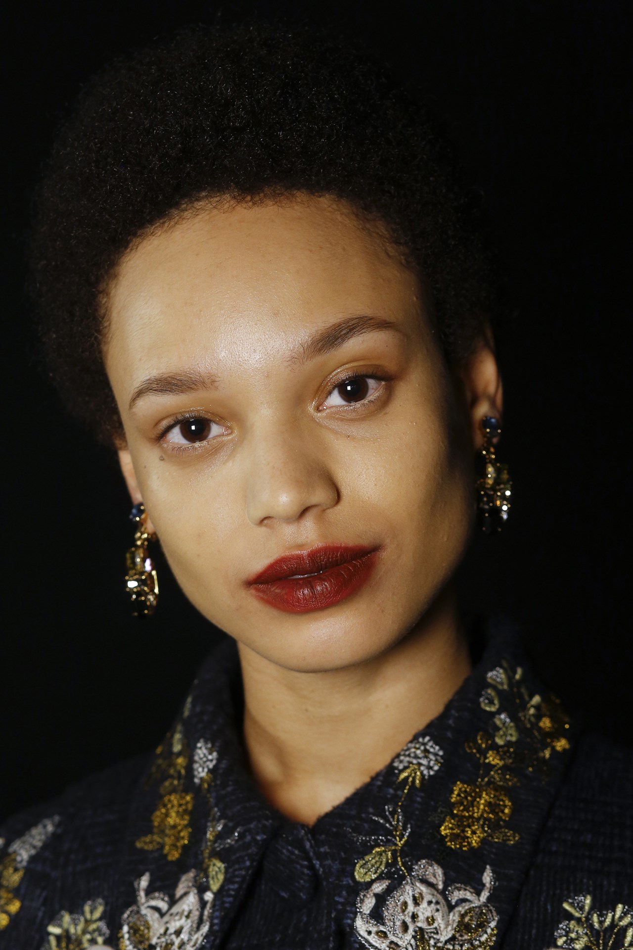Erdem - At Erdem, Val Garland used a bold red lip as the focus of the make-up, contrasted with very fresh skin and subtly defined eyes.
