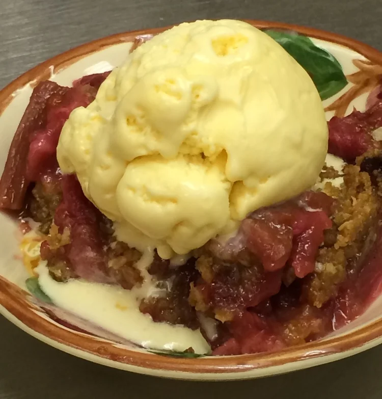 Rhubarb Crisp with a Hint of Orange