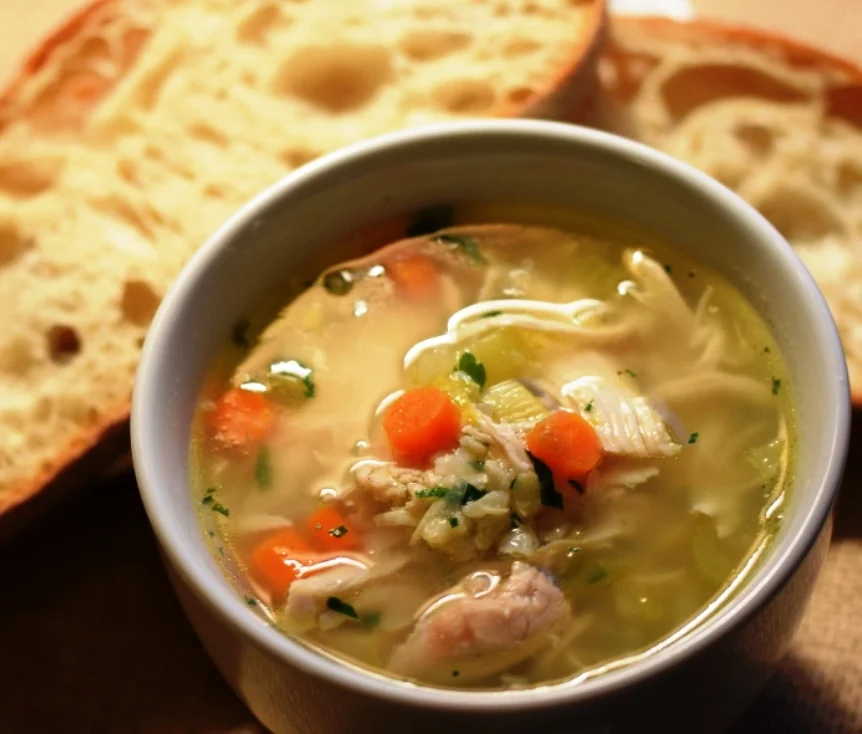 Simple Chicken & Rice Soup