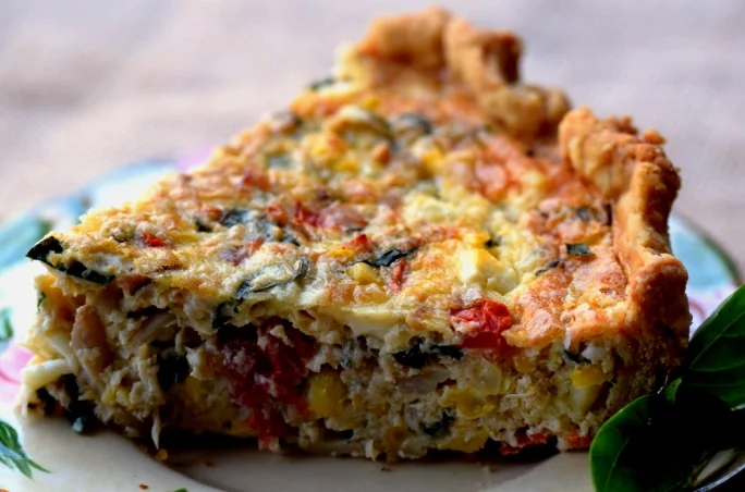Summer Crab & Corn Quiche