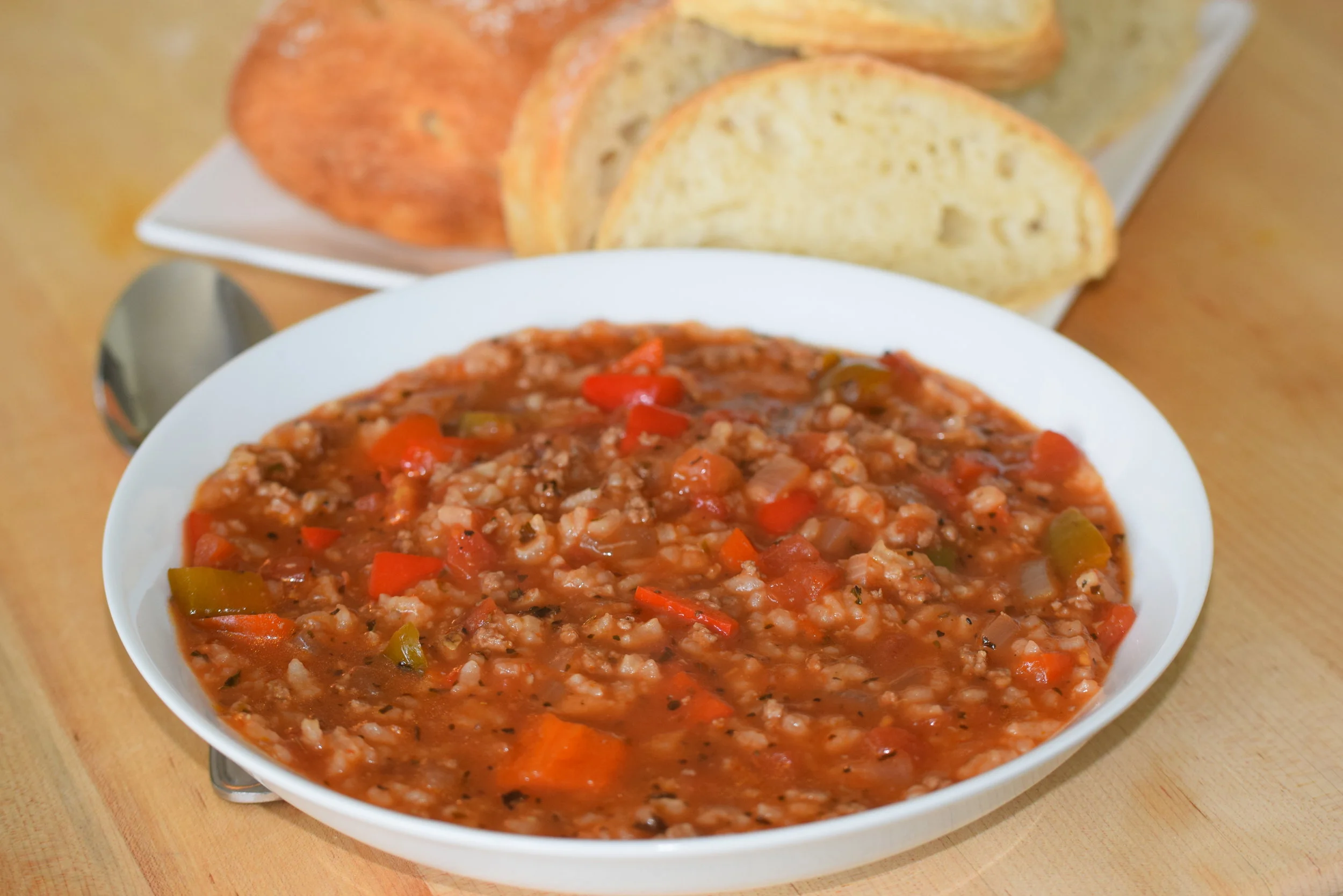 Stuffed Pepper & Beef Soup