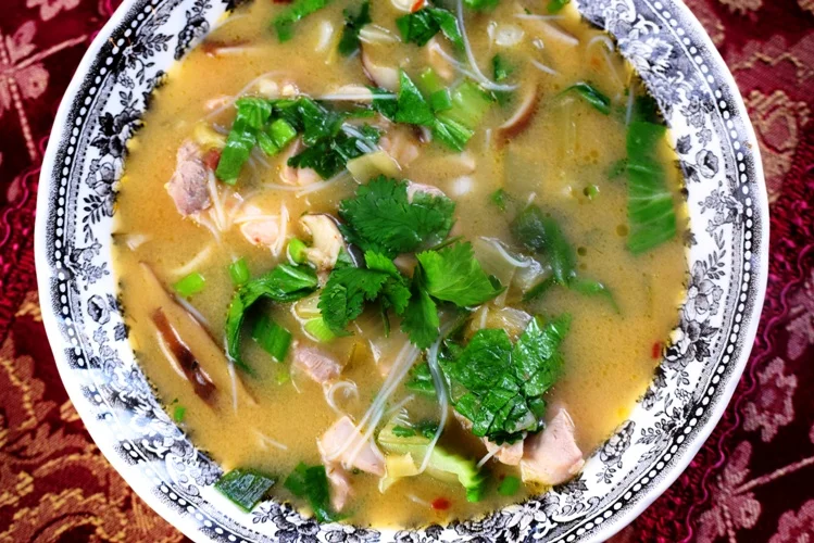 Spicy Thai Chicken Noodle Soup 