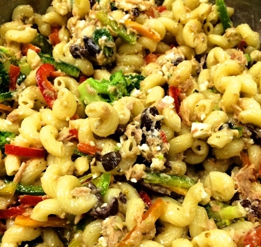 Greek Tuna Pasta Salad