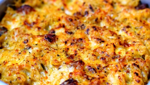 Chicken-Apple Sausage Mac & Cheese with Sage