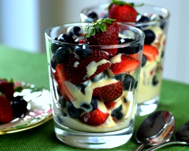 Fresh Berries with Spirited Greek Yogurt