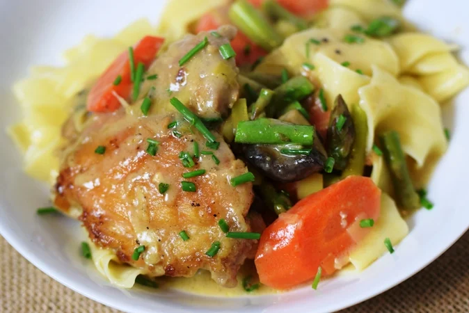 Chicken Fricasee with Spring Vegetables