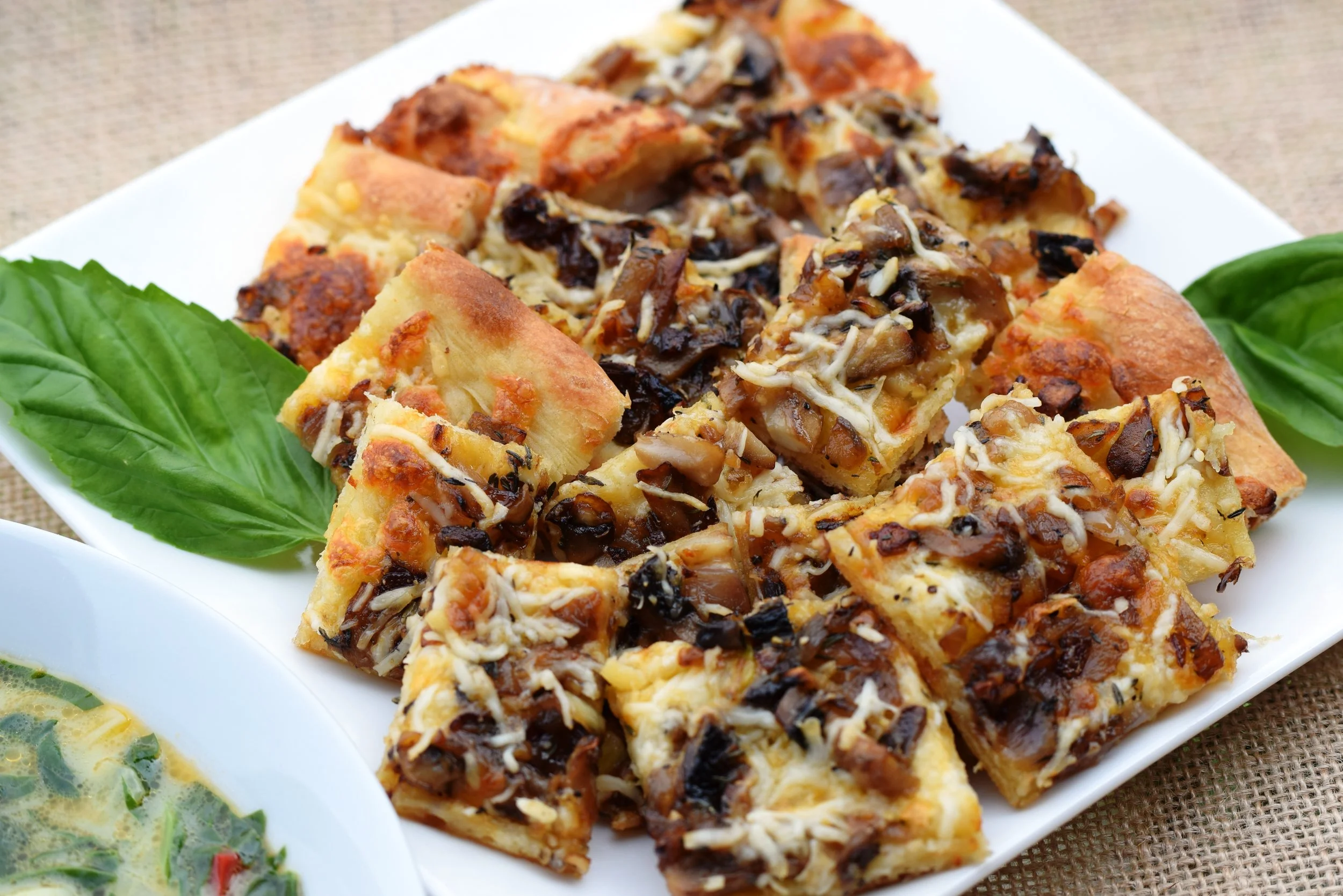 Flatbread with Wild Mushrooms & Gruyere Cheese