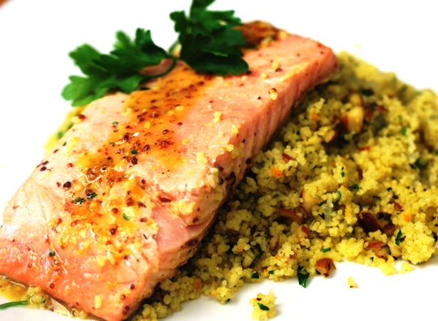 #1 Maple, Orange & Mustard Salmon with Herbed Couscous.JPG