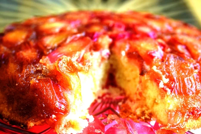 Rhubarb Upside-Down Cake