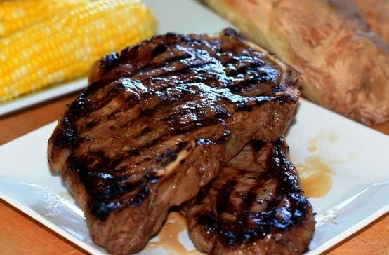 Grilled Rib Eye Steak with Balsamic Marinade