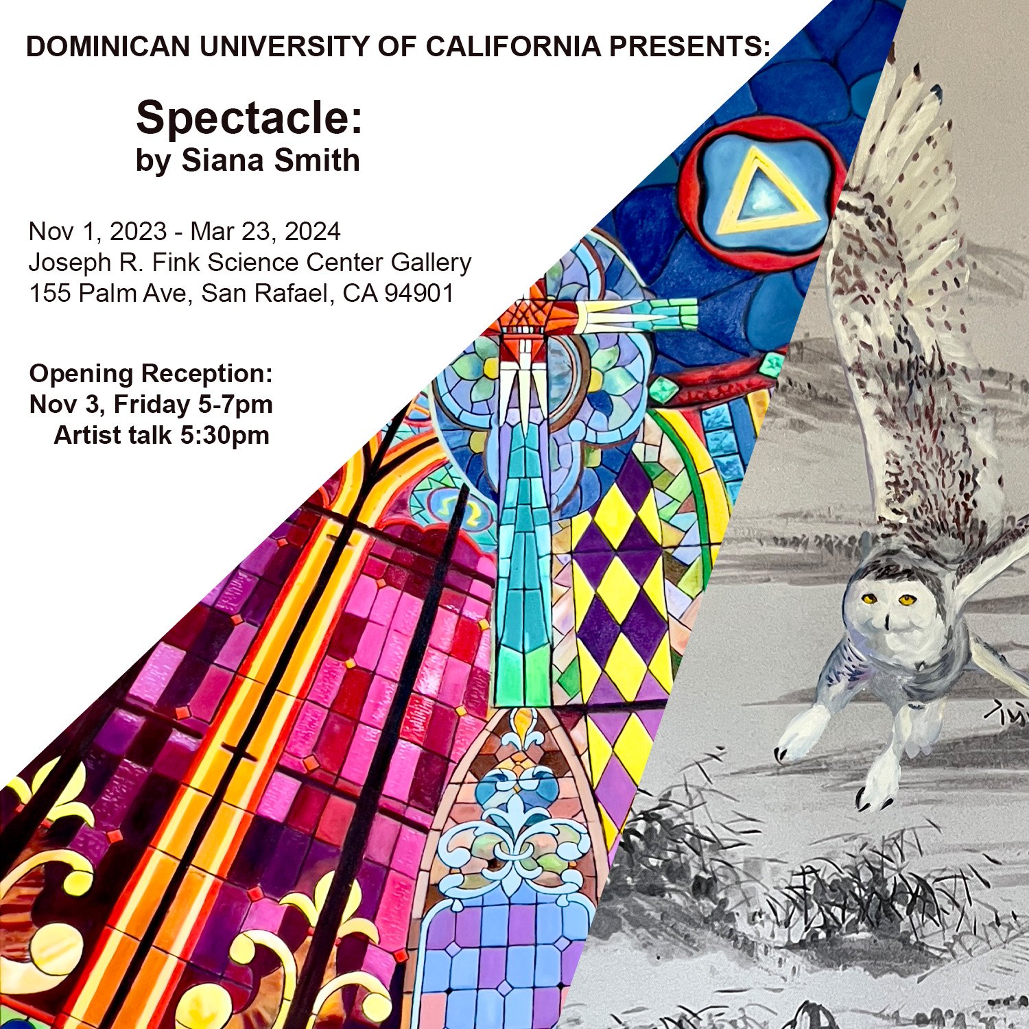 Solo exhibition "Spectacle", Dominican University of California