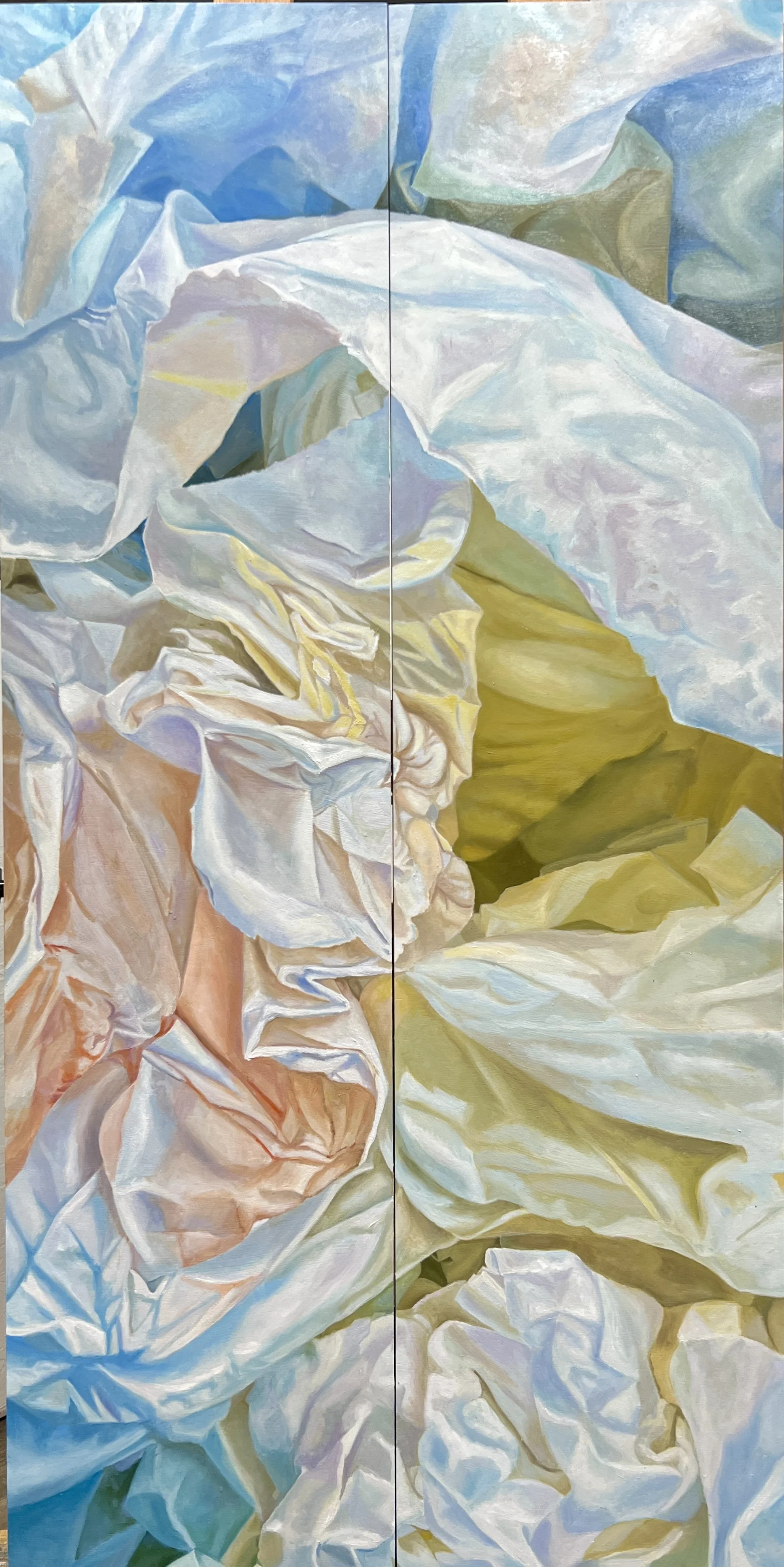 Crmpl V, Oil on panel, 48X24 Diptych, 2026