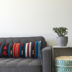 Teo' Blue Ombré Small Lumbar Pillow | Artisan Made Home Goods | AGAVE  SUPPLY