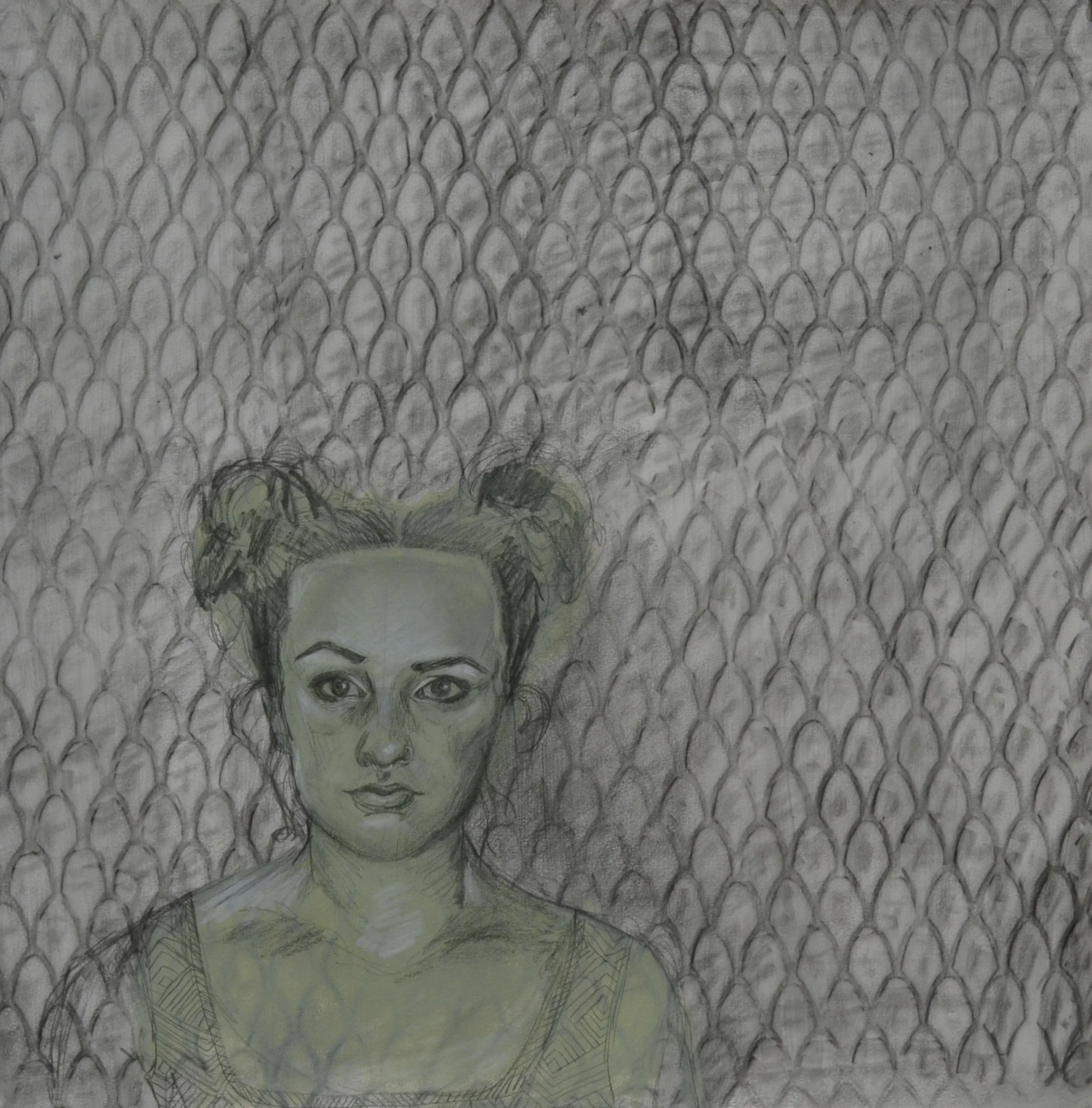 untitled, gesso and pencil on paper, 20"x 20.5" 2016