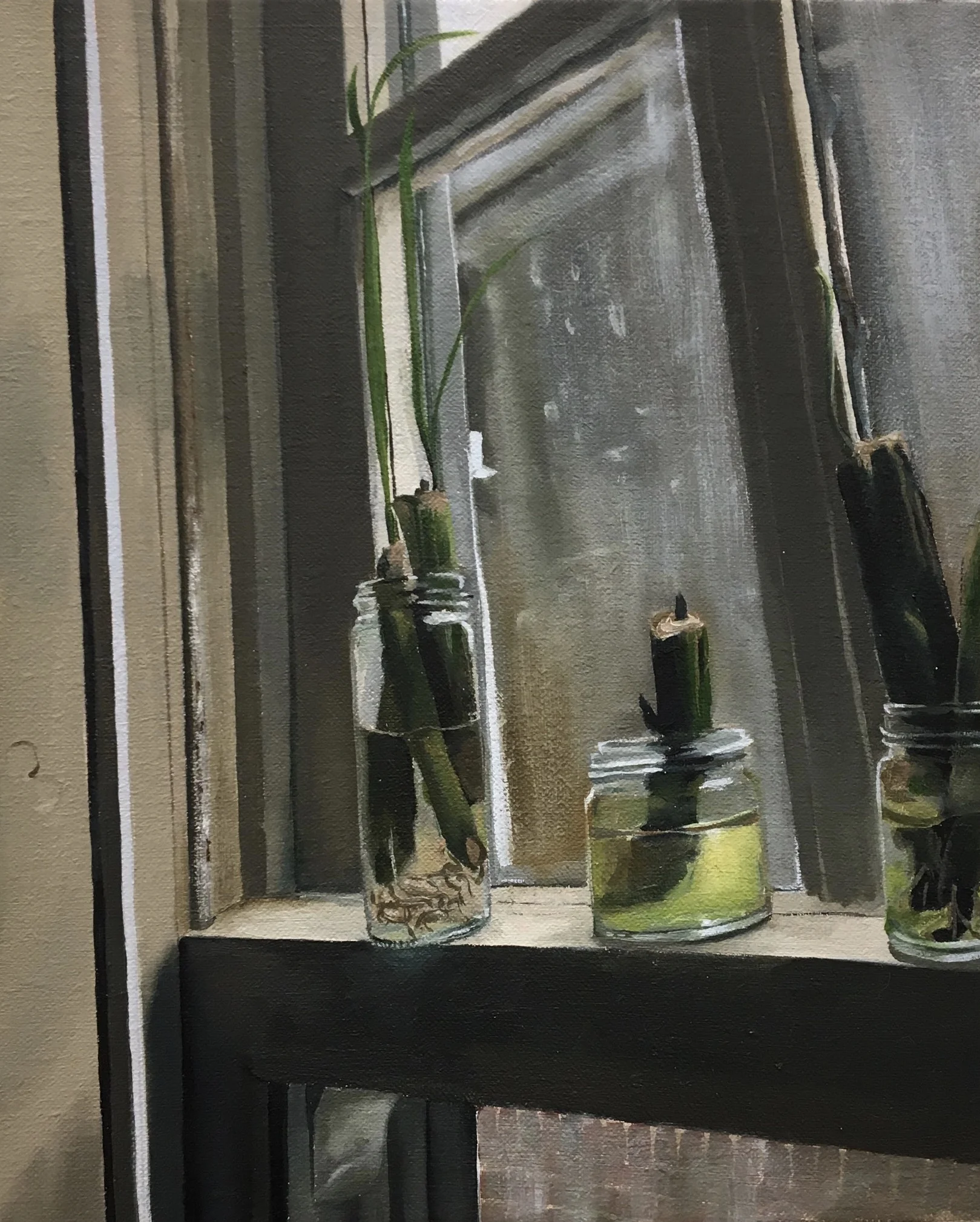 Lemongrass, oil on linen, 9" x 11"