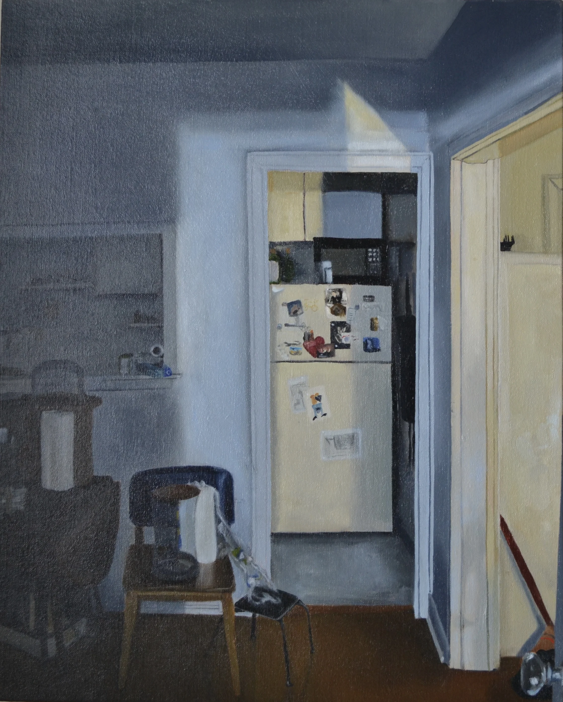 Fridge, oil on linen, 20" x 16"
