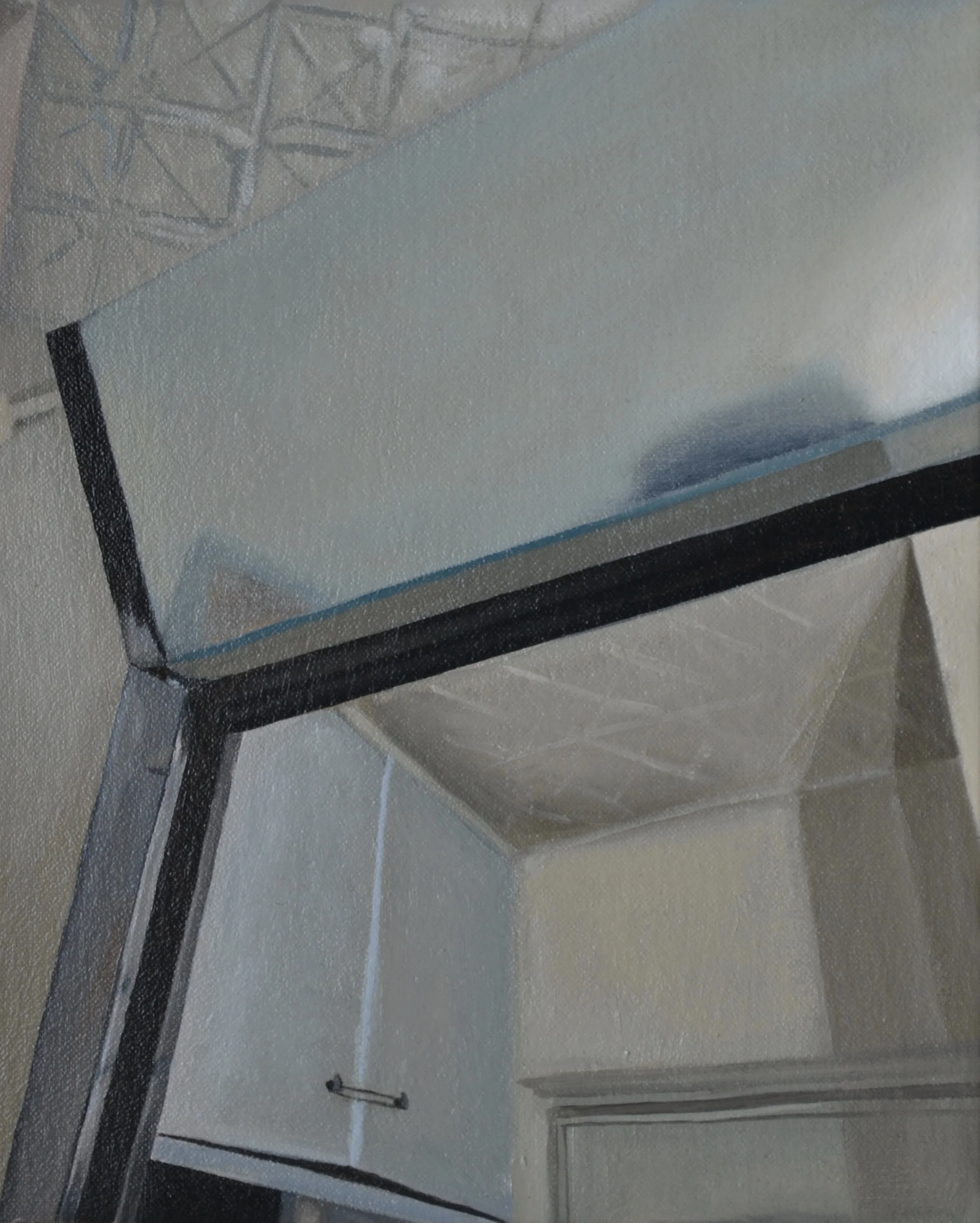 Medicine Cabinet, oil on linen, 11" x 9"
