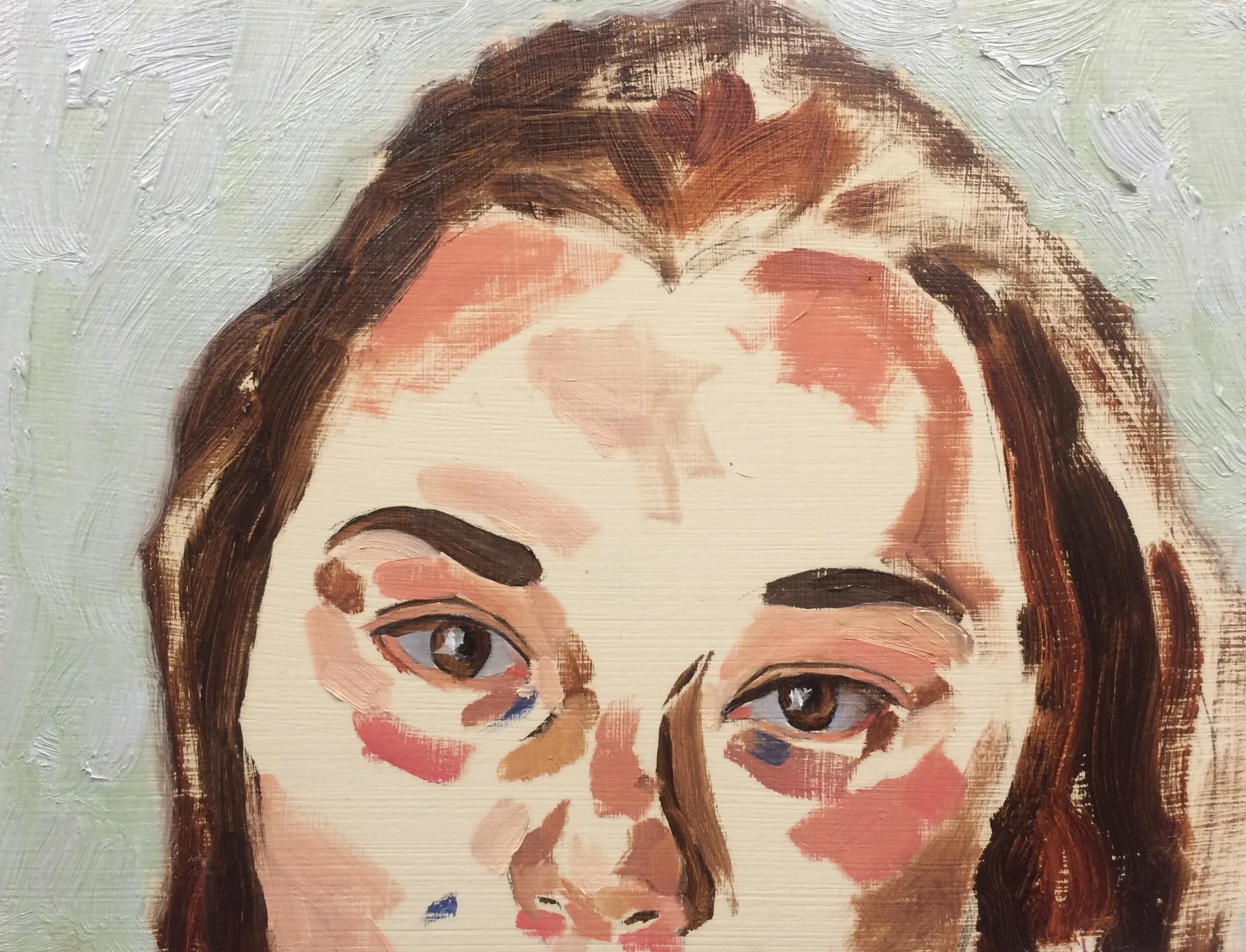 Calico, oil on panel, 5" x 7" 2016