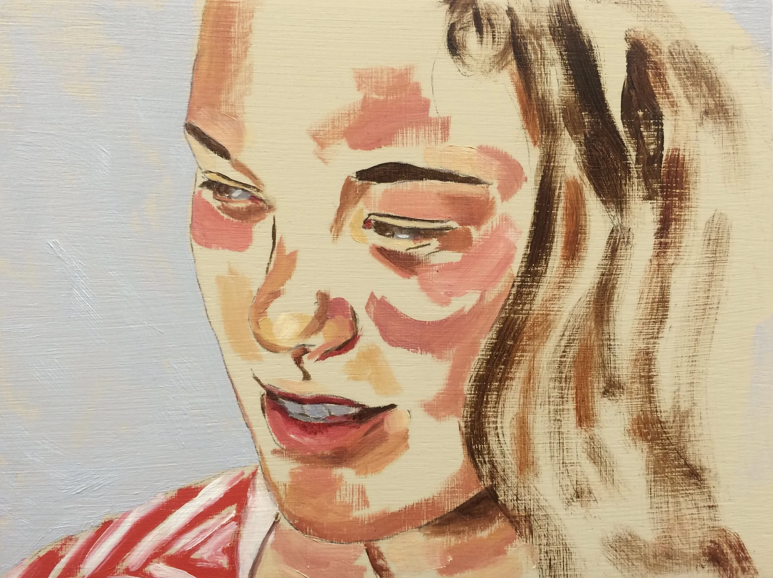 Calico, oil on panel, 5" x 7" 2016