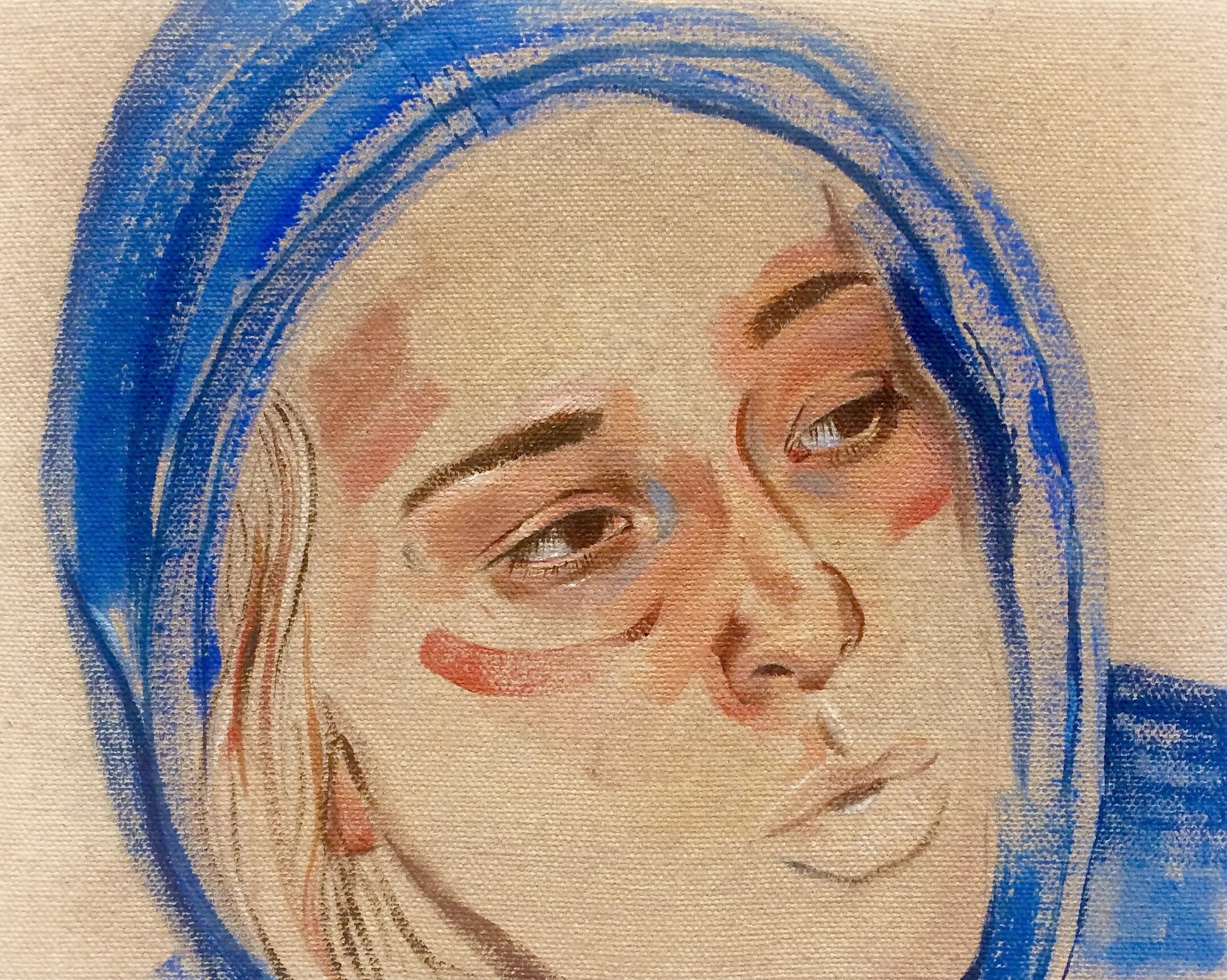 Calico, oil on linen, 7" x 9" 2016